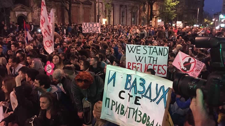 Protest protiv diktature - Srbija izbori